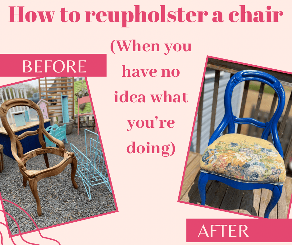 How to reupholster a chair seat (When you have no idea what you’re